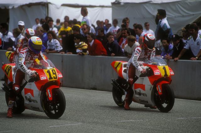 John Kocinski, Wayne Rainey, 1991 500cc. - Oro e oca.